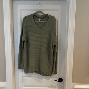 Mossimo Supply Co. Sage V-Neck Sweater